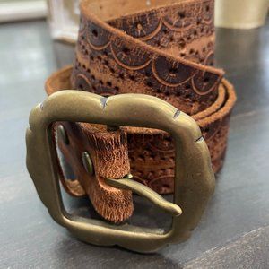 Brass and Leather Belt